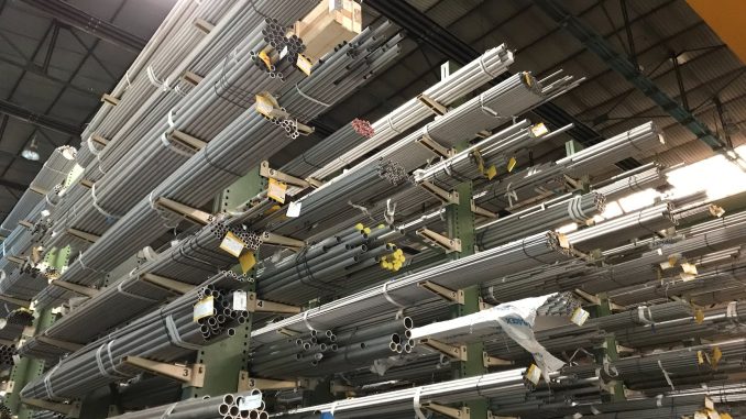 metal tubes on stack